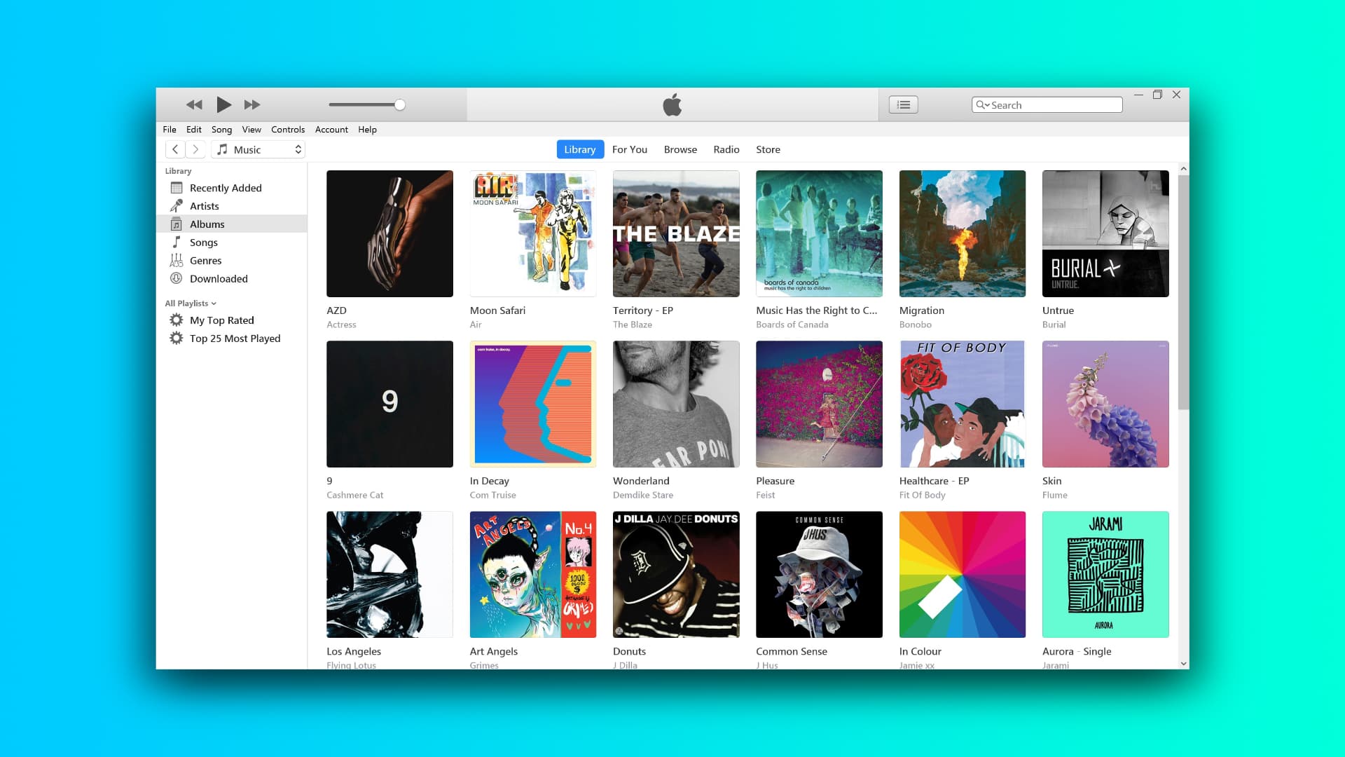 Showcasing music albums in iTunes for Windows