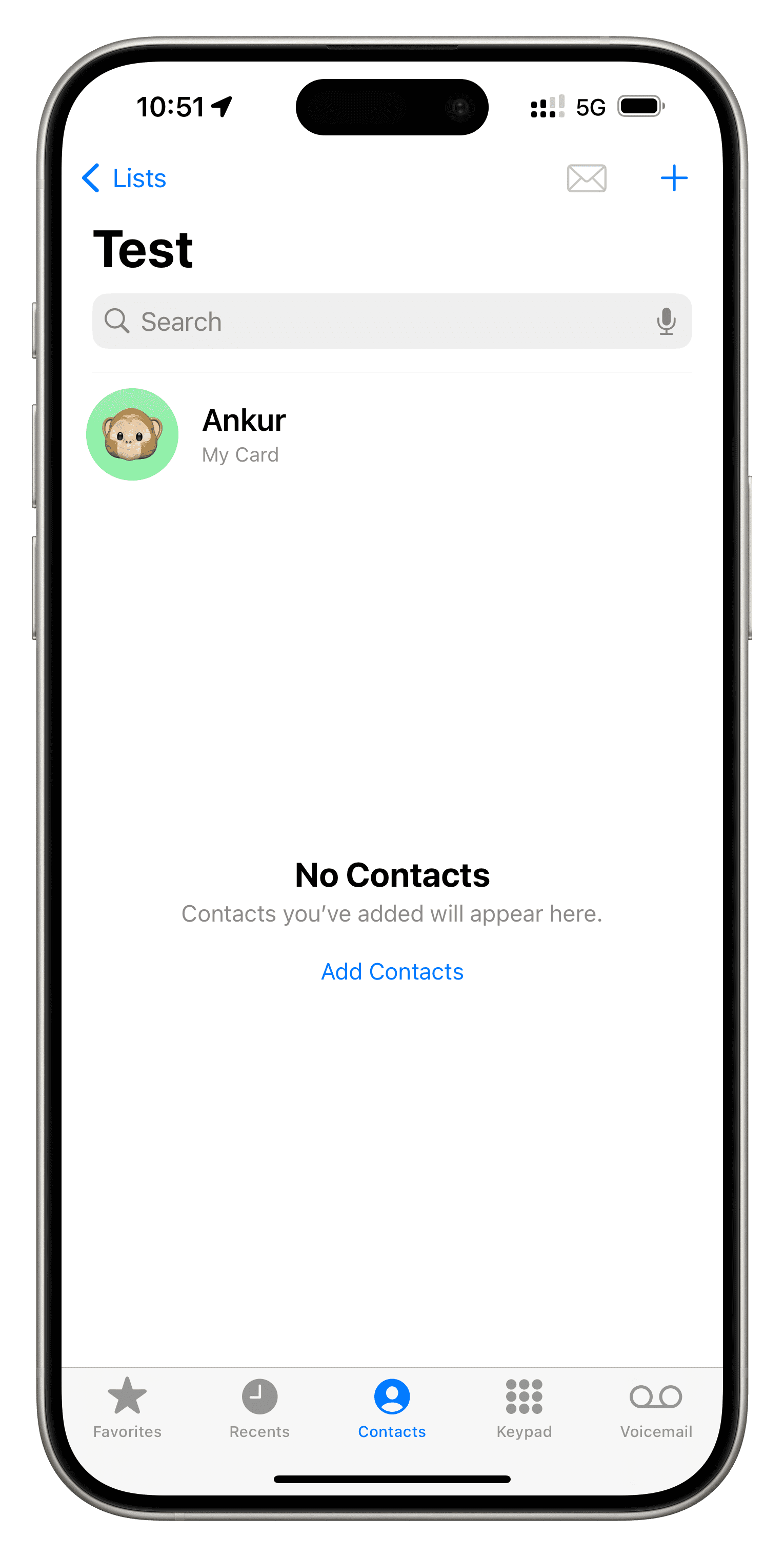 Add contacts to group on iPhone