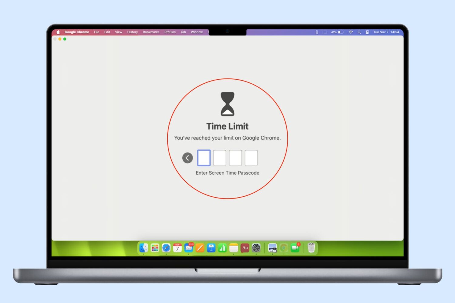 Chrome locked on Mac with password