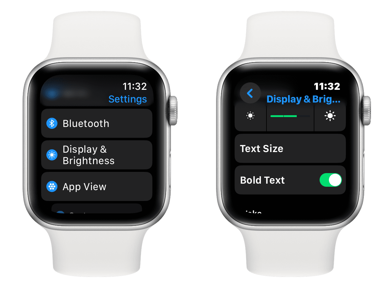 Make all Apple Watch text bold
