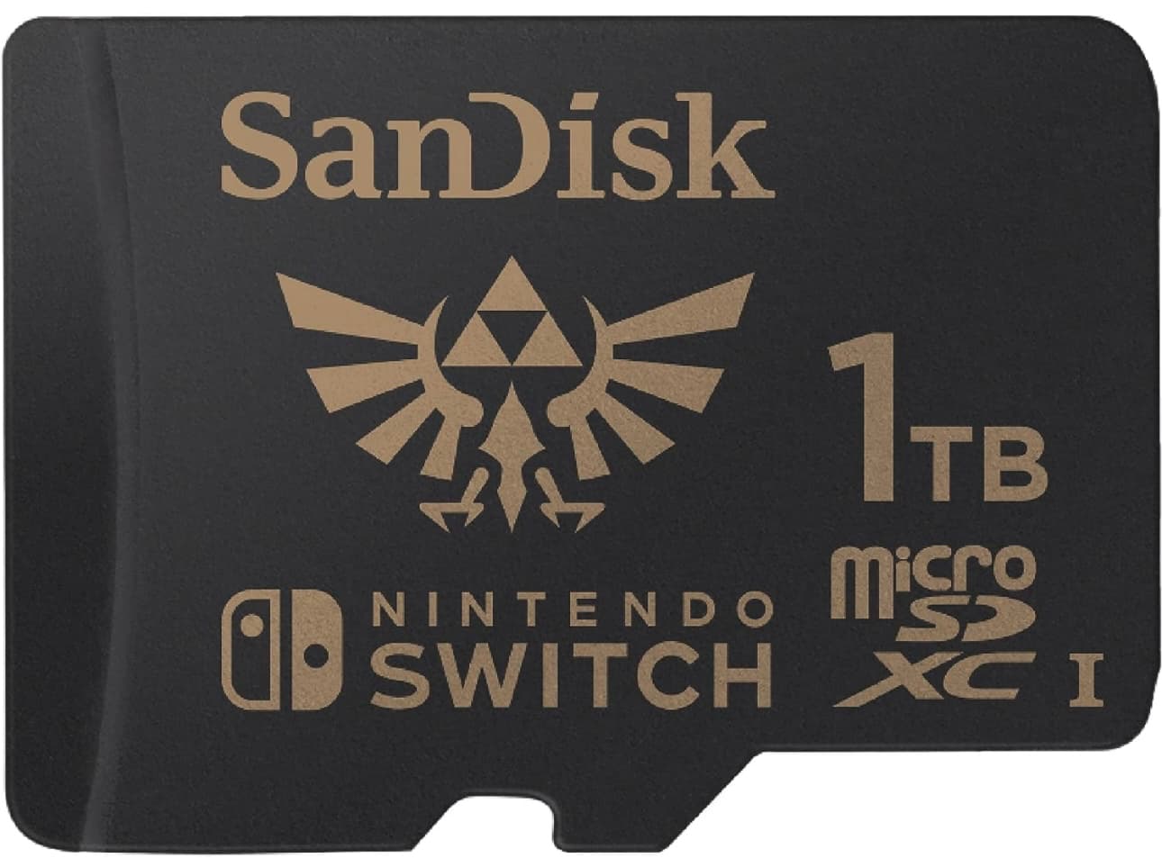 بطاقة SanDisk microSD بسعة 1 تيرابايت لجهاز Nintendo Switch، بتصميم Zelda.