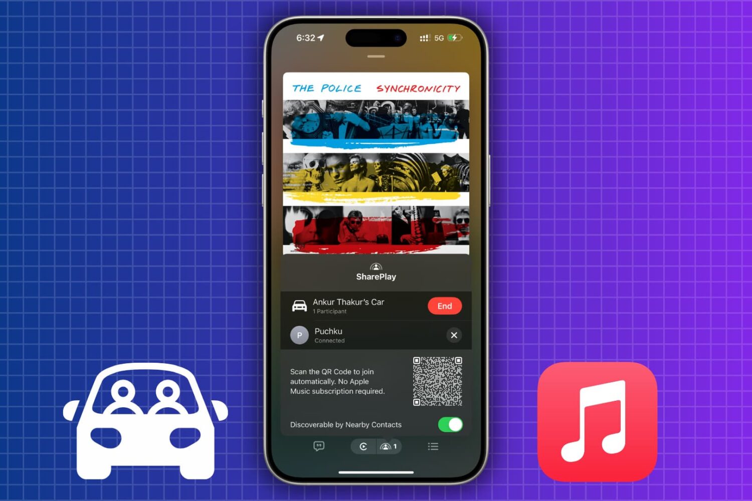 SharePlay Apple Music in car so fellow passengers can control music