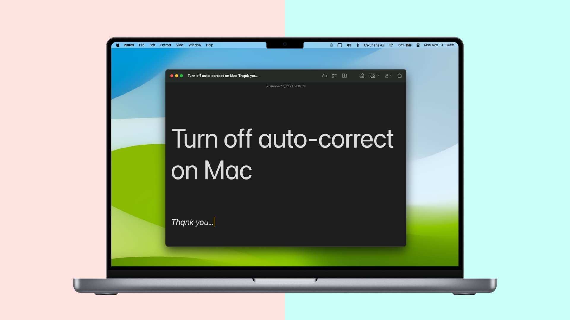 Turn off auto-correct on Mac