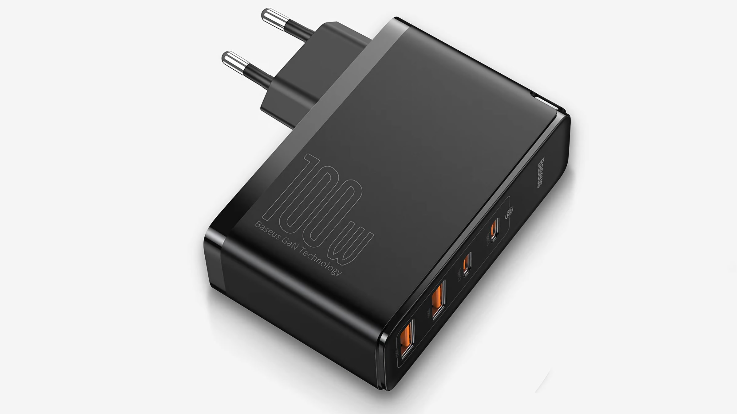 This 100W Baseus wall charger with 4 fast-charging ports is great for travel