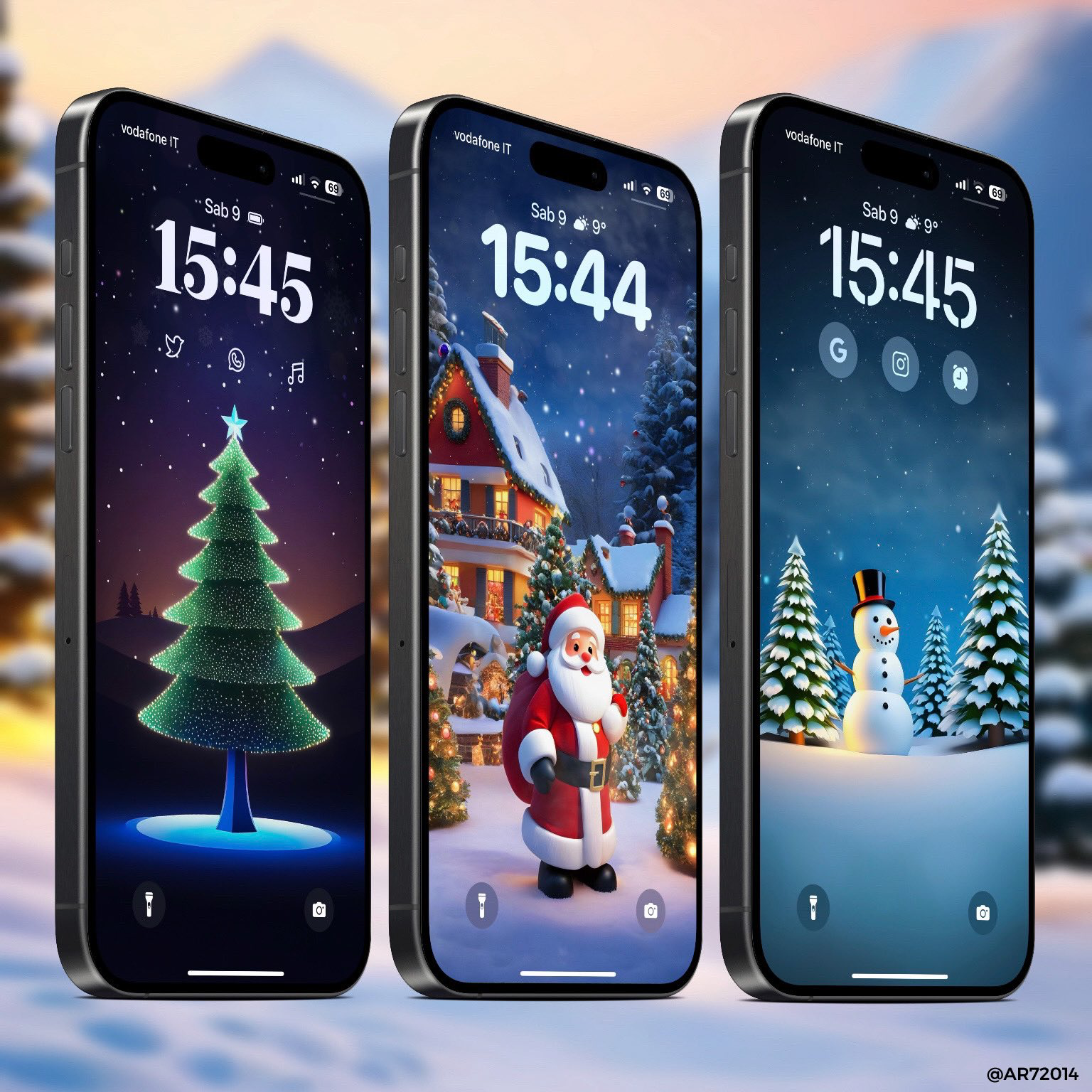 Christmas scenery wallpapers for iPhone