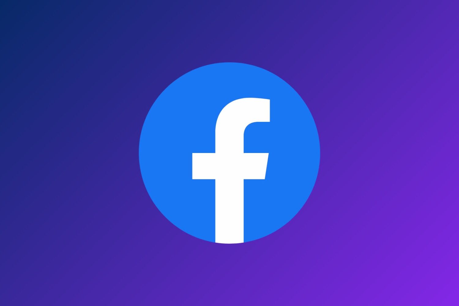 Facebook logo on a gradient background
