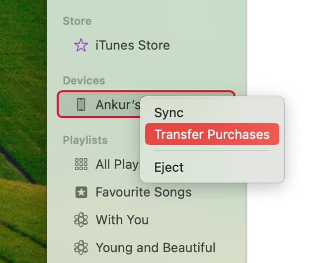 Transfer Purchases from iPhone to Mac Music app