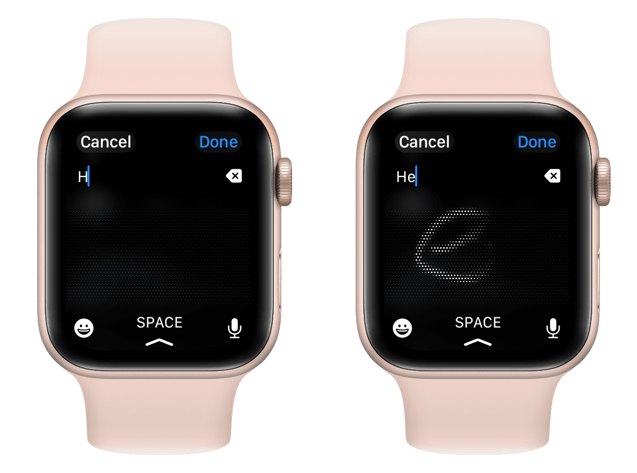 Typing with Scribble on Apple Watch