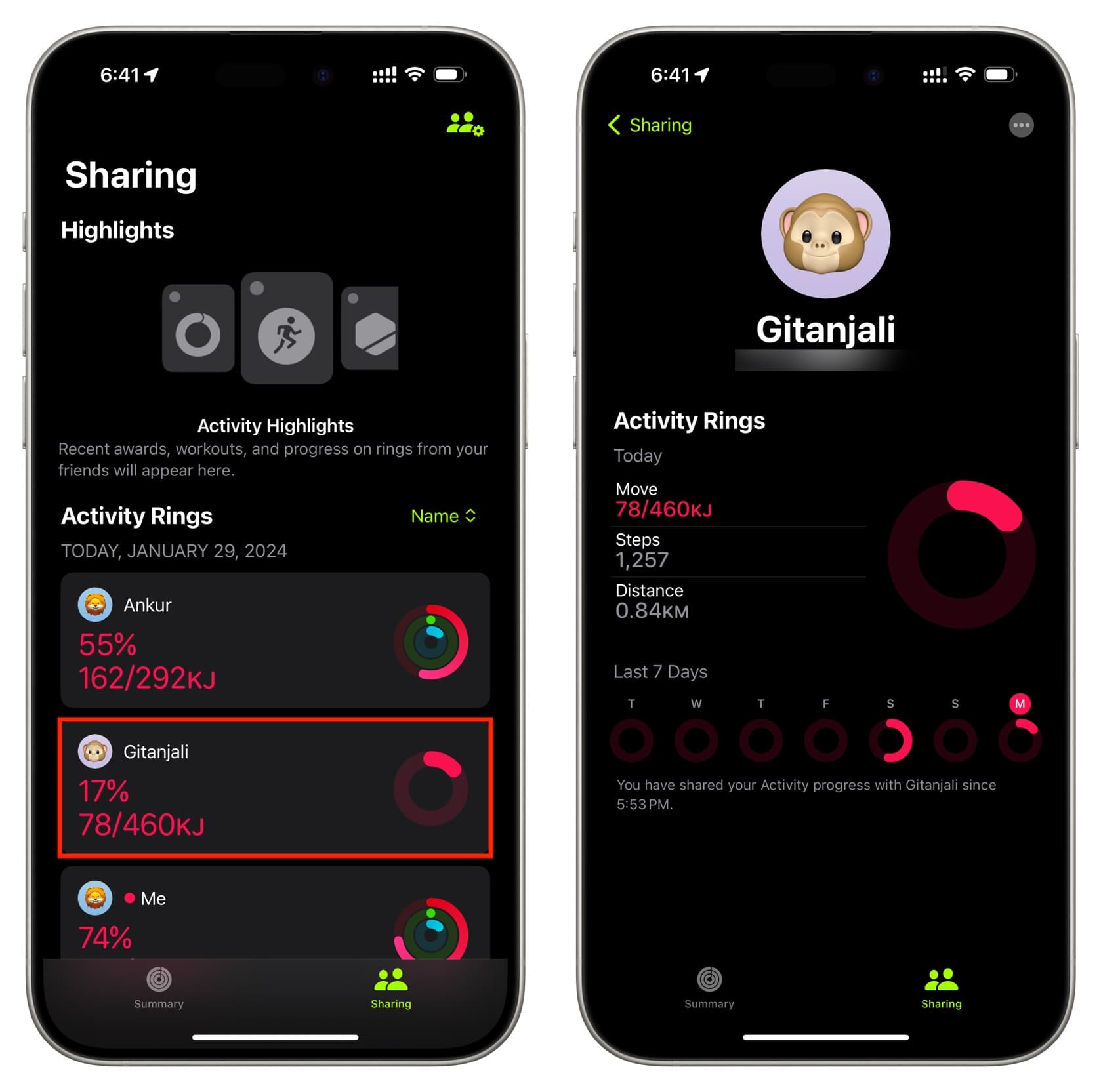 See a friend's activity rings on your iPhone