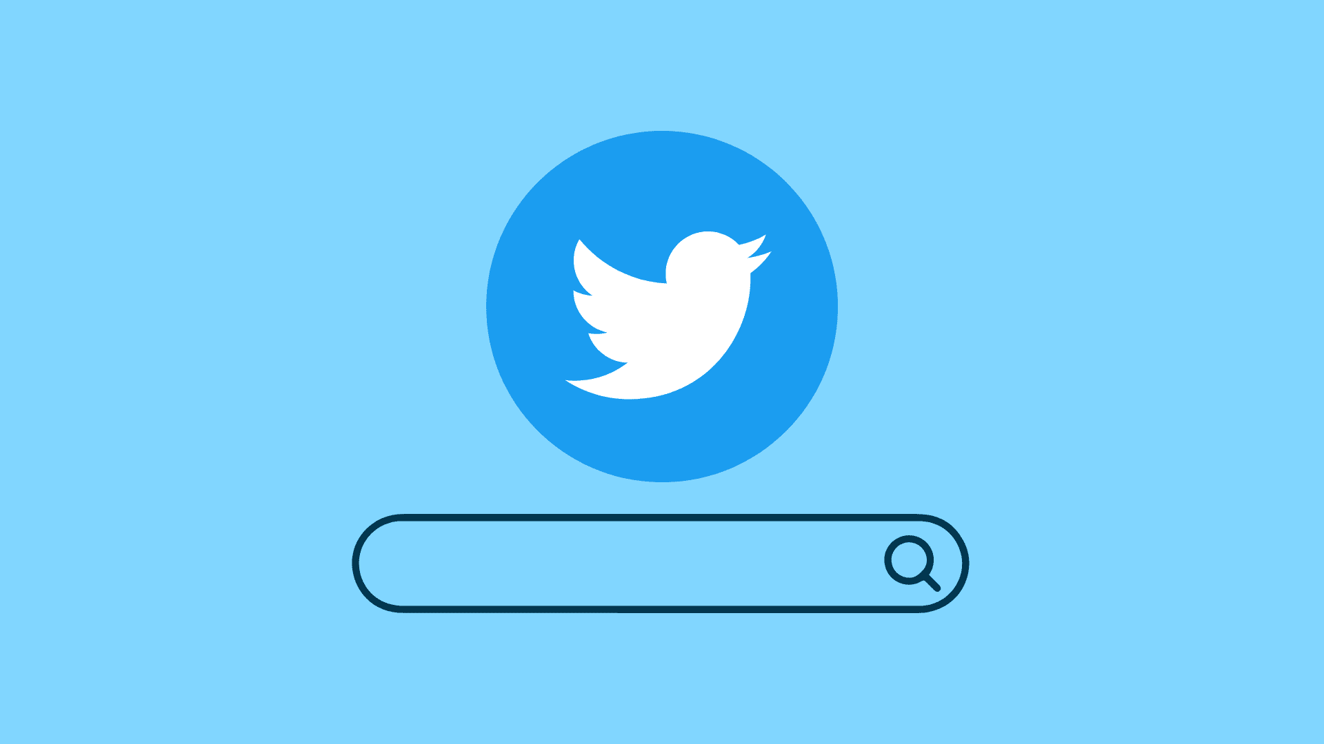 Twitter logo with a Search bar under it