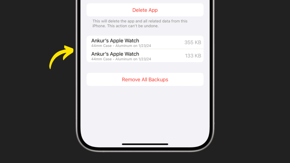 How to see and delete your old Apple Watch backups