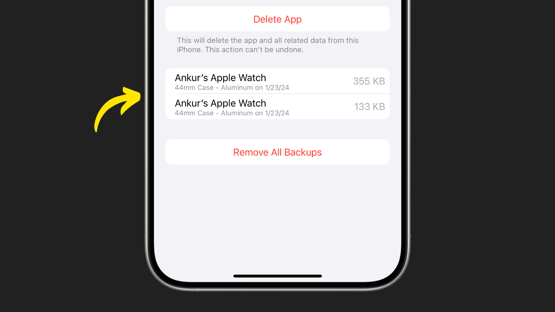 How to find and delete your Apple Watch backups