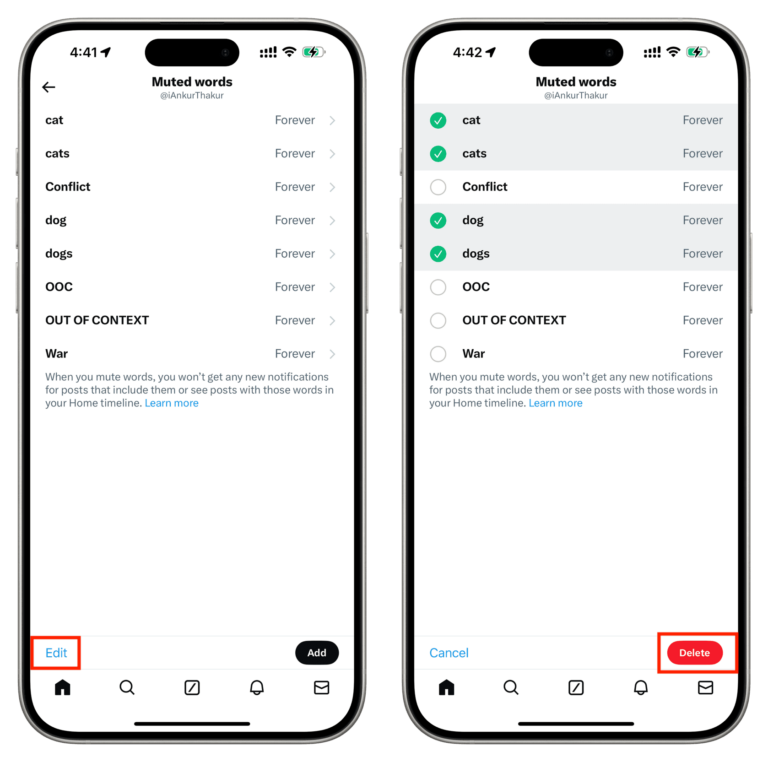 How to mute posts with specific words and from unverified accounts on X