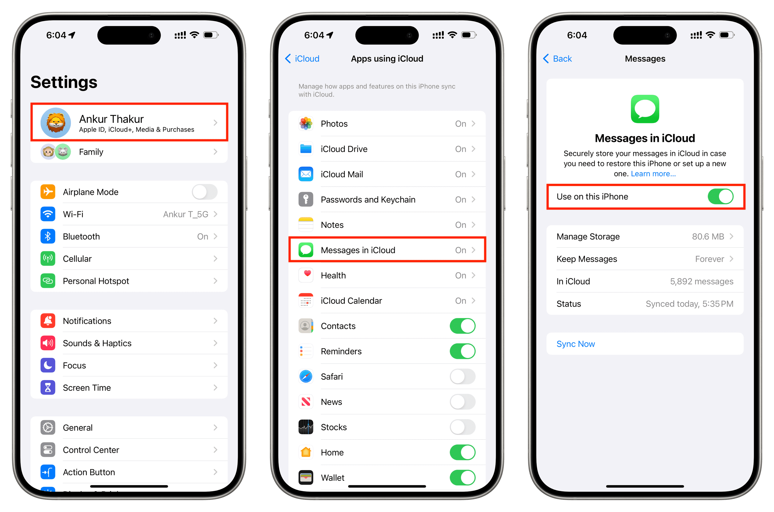 Use Messages in iCloud on iPhone