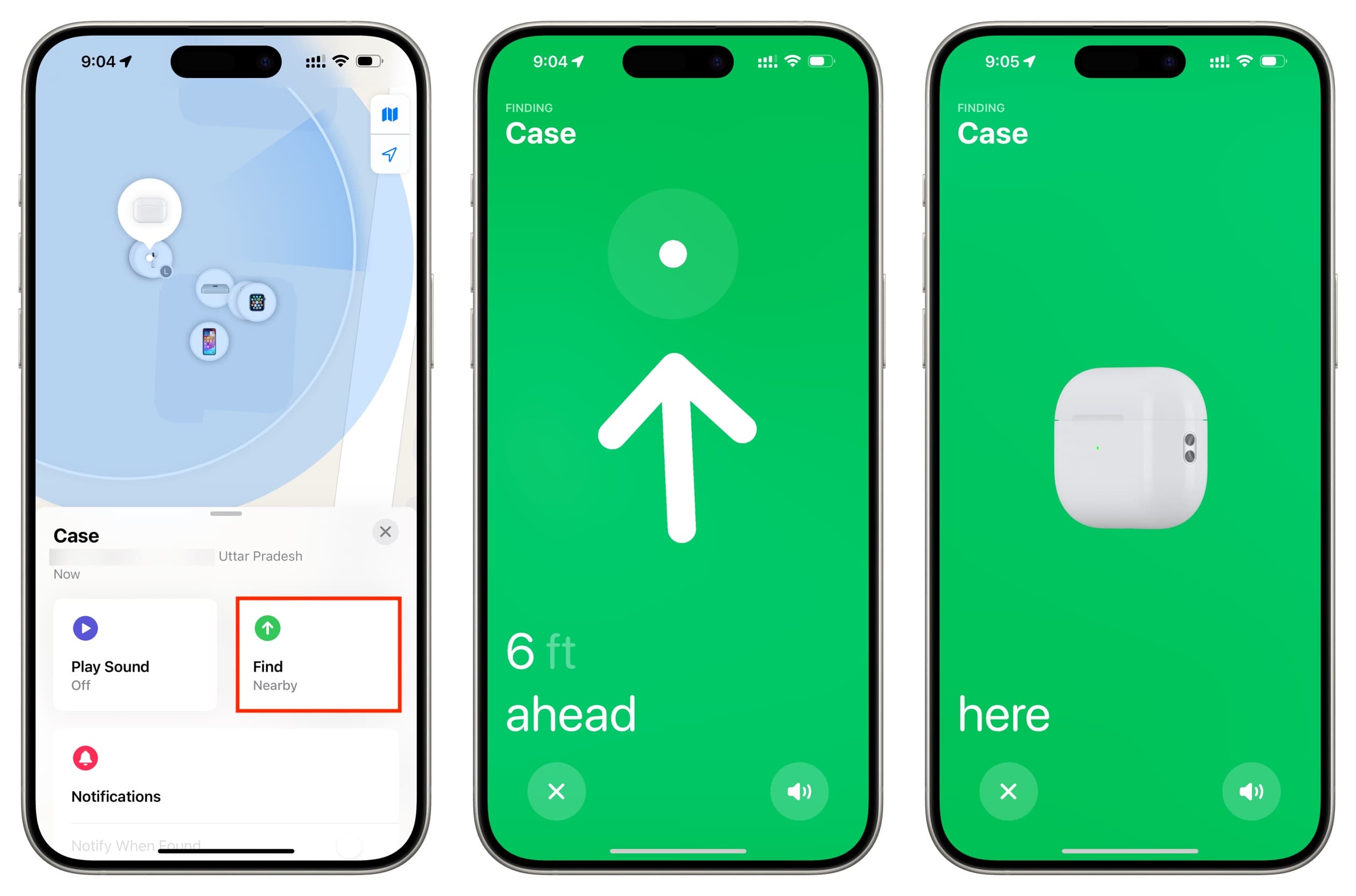 Use Precision Finding to locate missing AirPods