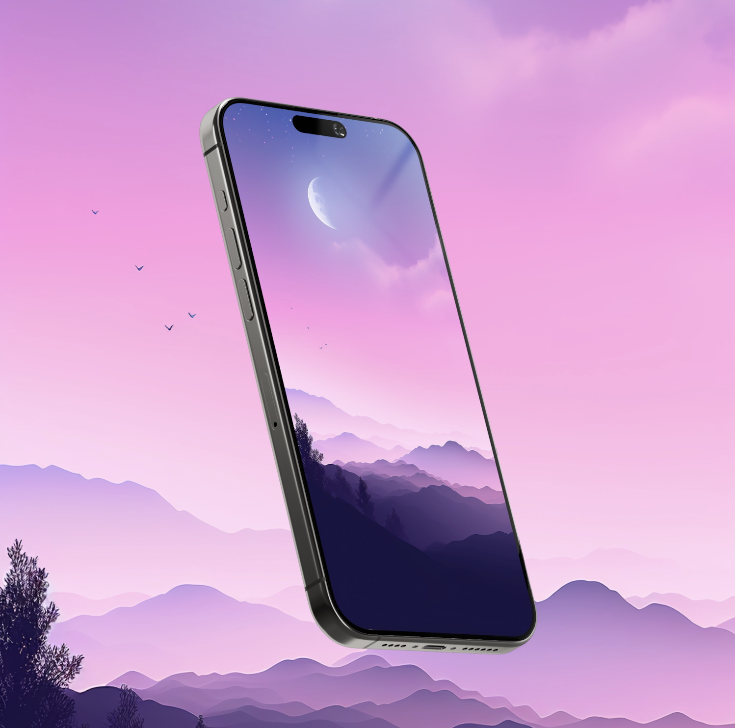 Vector landscape wallpapers for iPhone