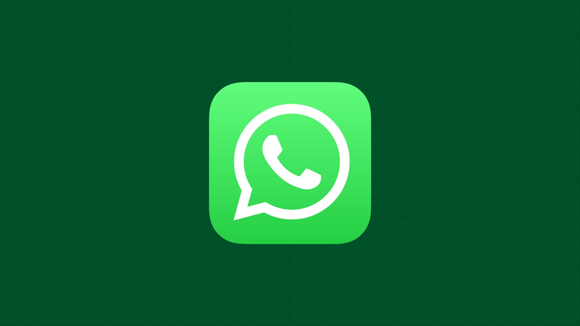 WhatsApp icon on a green background