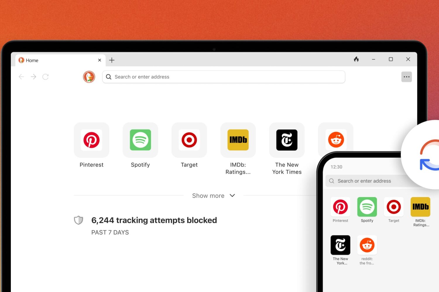 DuckDuckGo on Mac and iPhone showcasing favorites