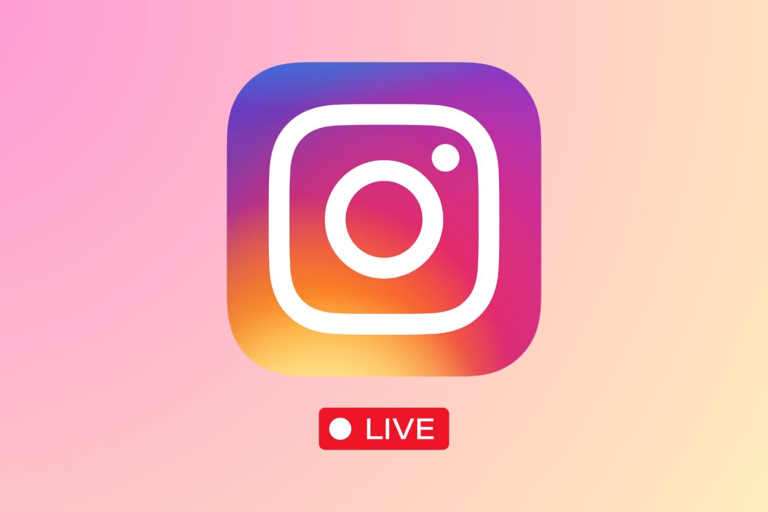Instagram app icon with a Live icon under it