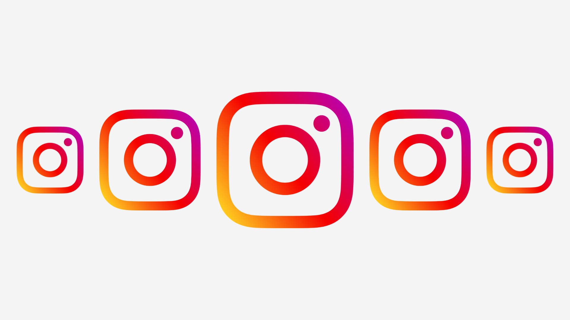 Multiple Instagram logos placed next to each other