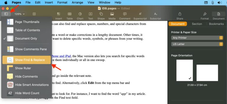 How to use find and replace text in popular Mac apps