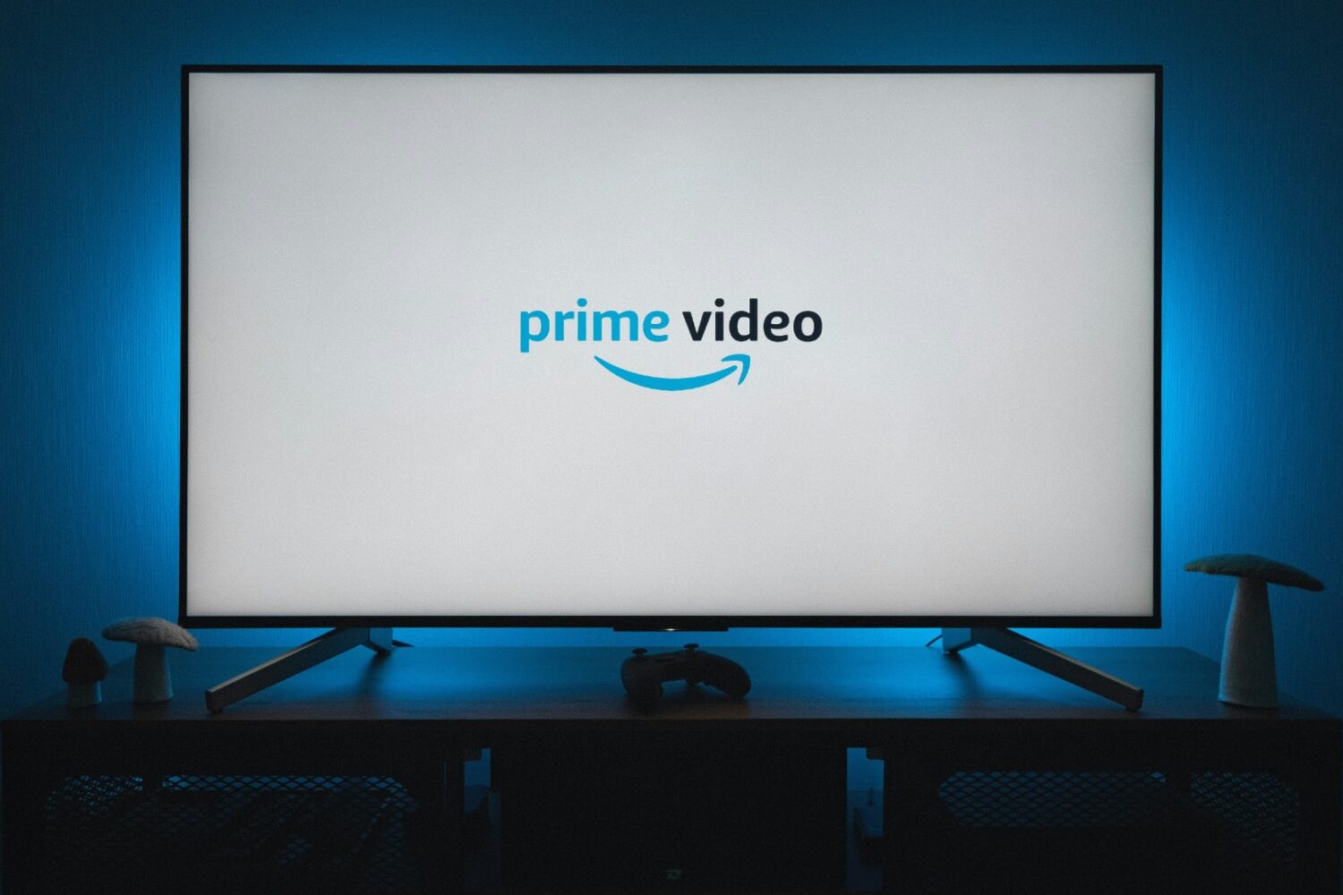 Smart TV displaying Amazon Prime Video logo