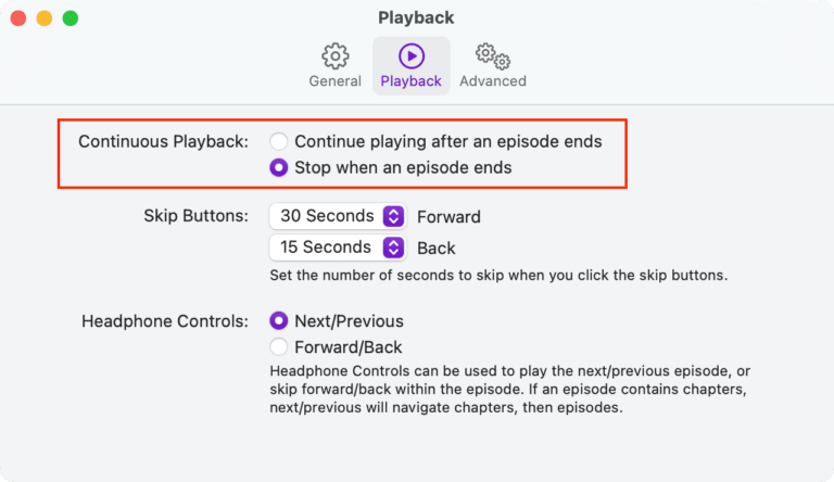 How to stop Apple Podcasts from auto-playing the next episode