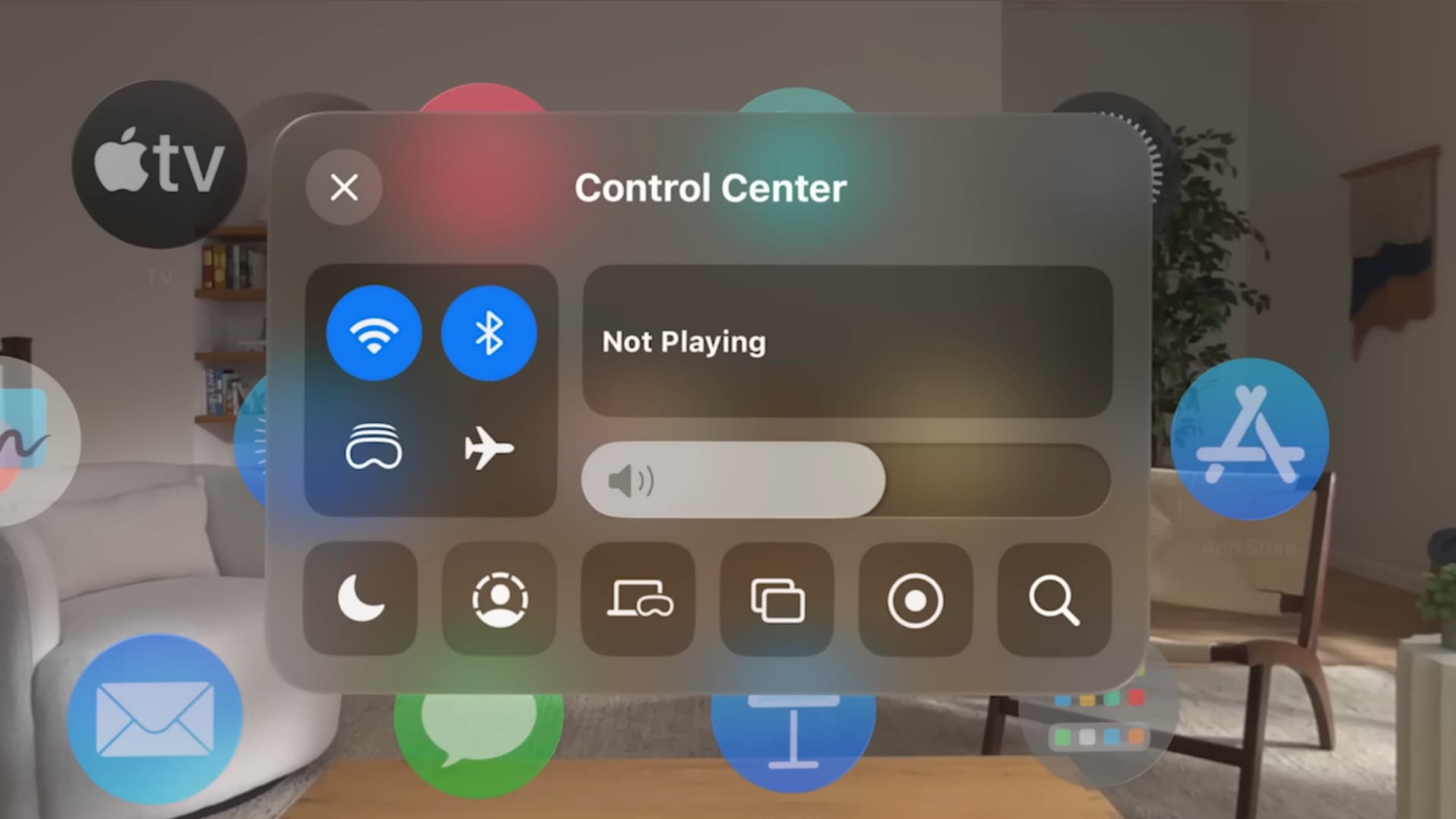How to open and rearrange items in Control Center on your Apple Vision Pro