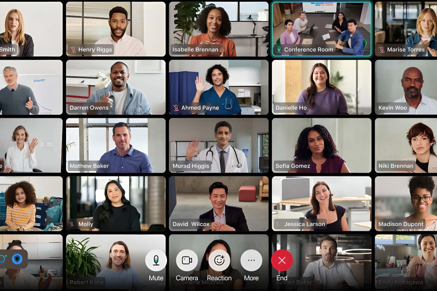 25-person video chat with Webex on Apple TV