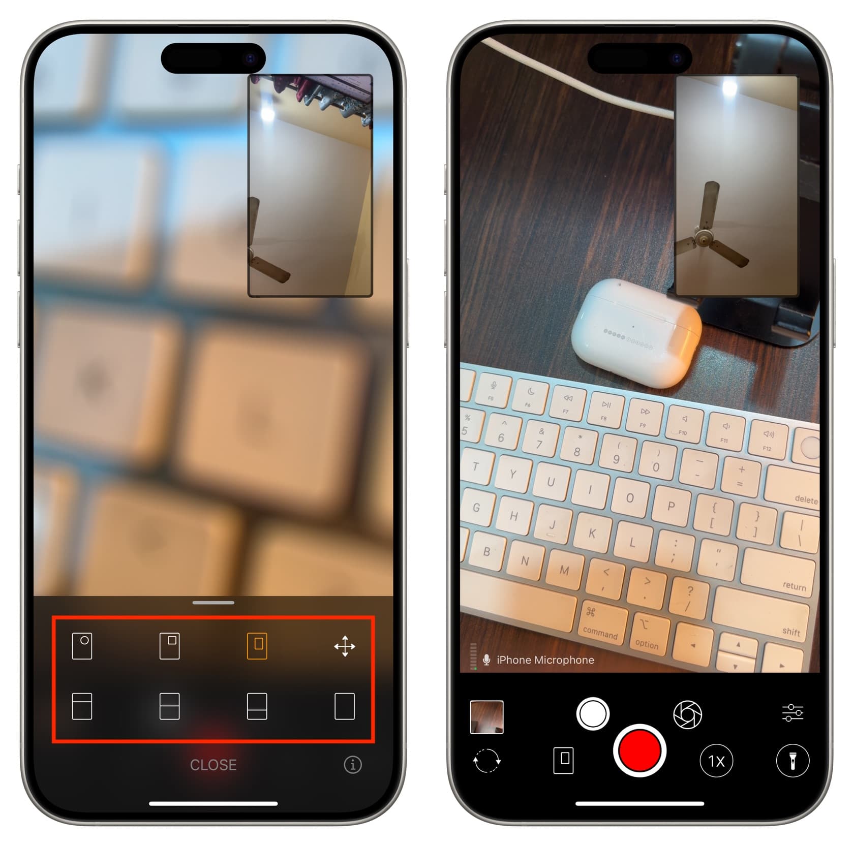 iOS Dualgram app to record with both front and back cameras at the same time