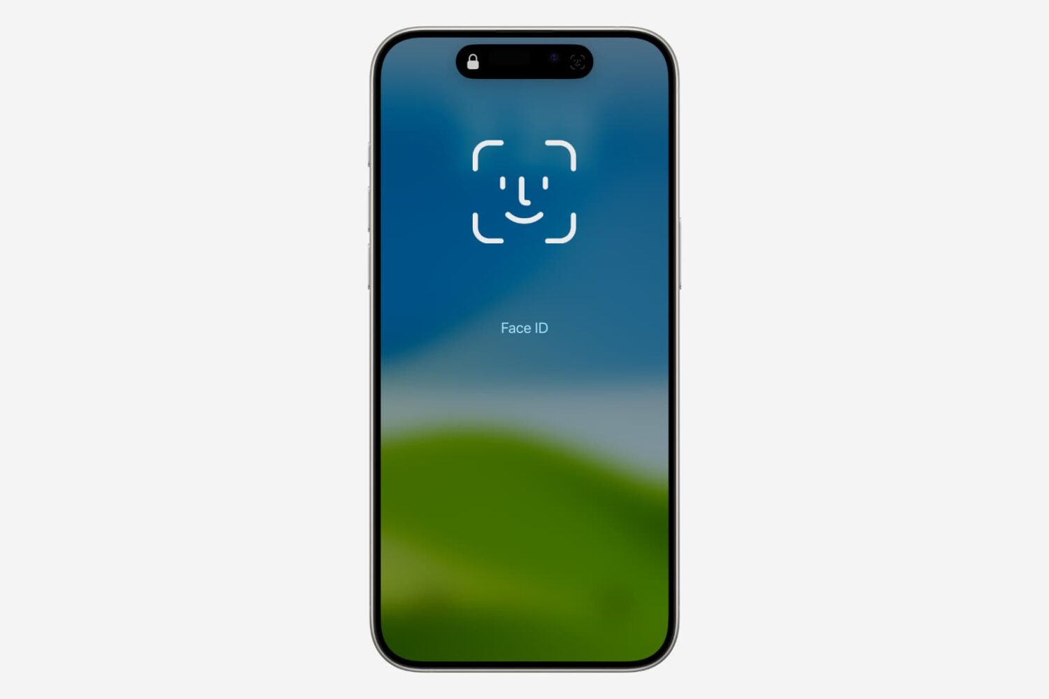 iPhone Lock Screen showing Face ID