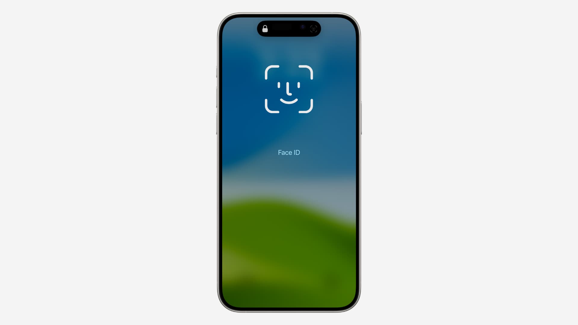 iPhone Lock Screen showing Face ID