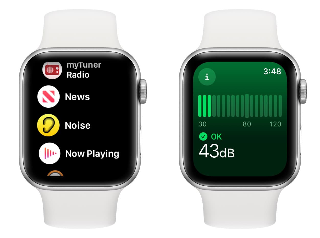 Check noise level in real-time using your Apple Watch
