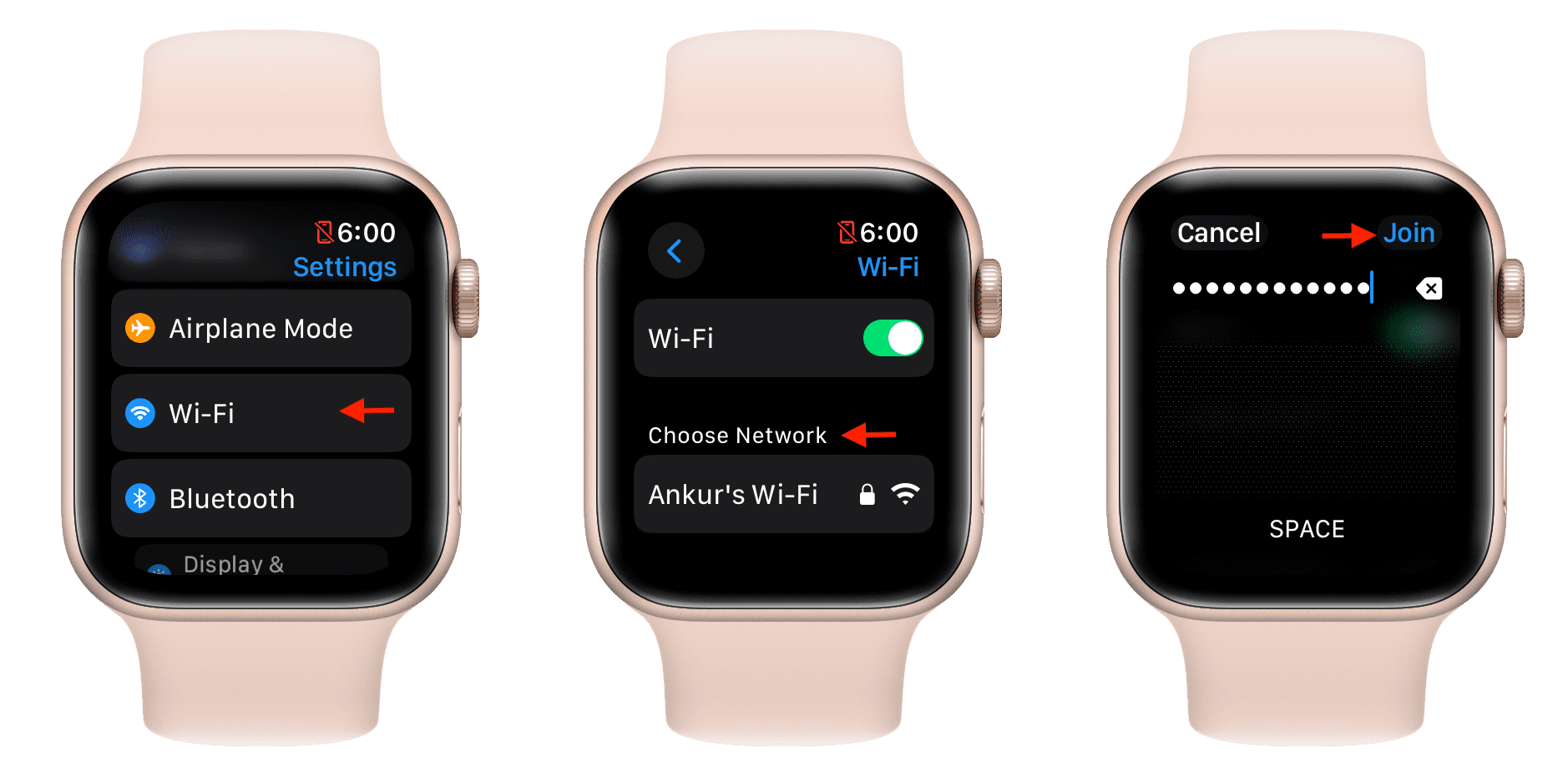 Connecting Apple Watch to Wi-Fi