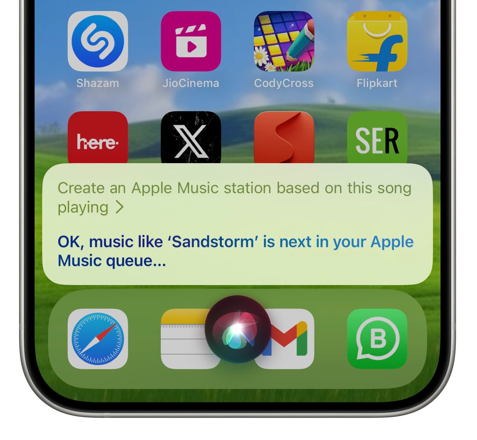 Create station on Apple Music using Siri