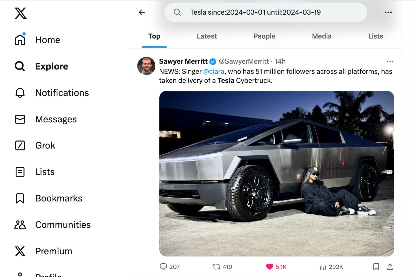 Finding Tesla tweets for specific dates