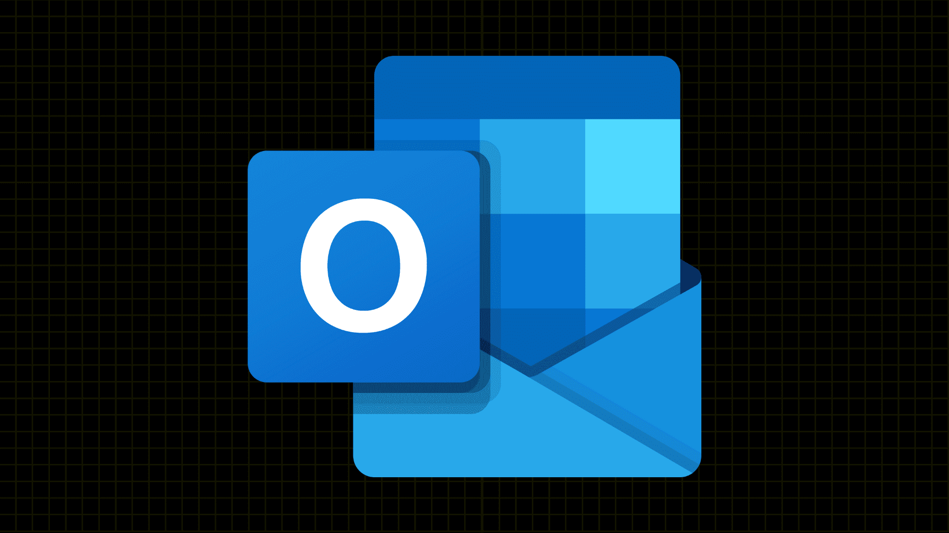 Outlook app icon on black background