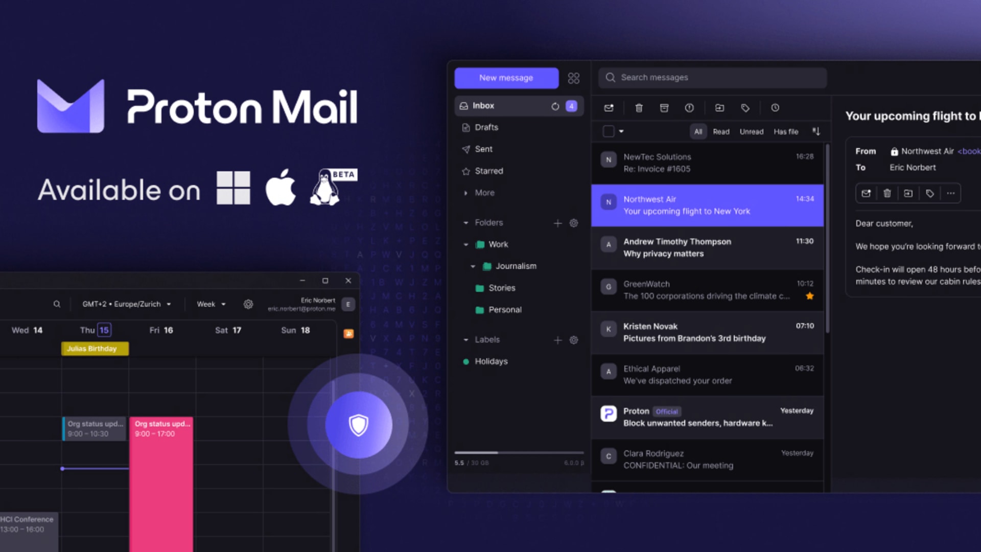 Proton Mail launches an end-to-end encrypted desktop app