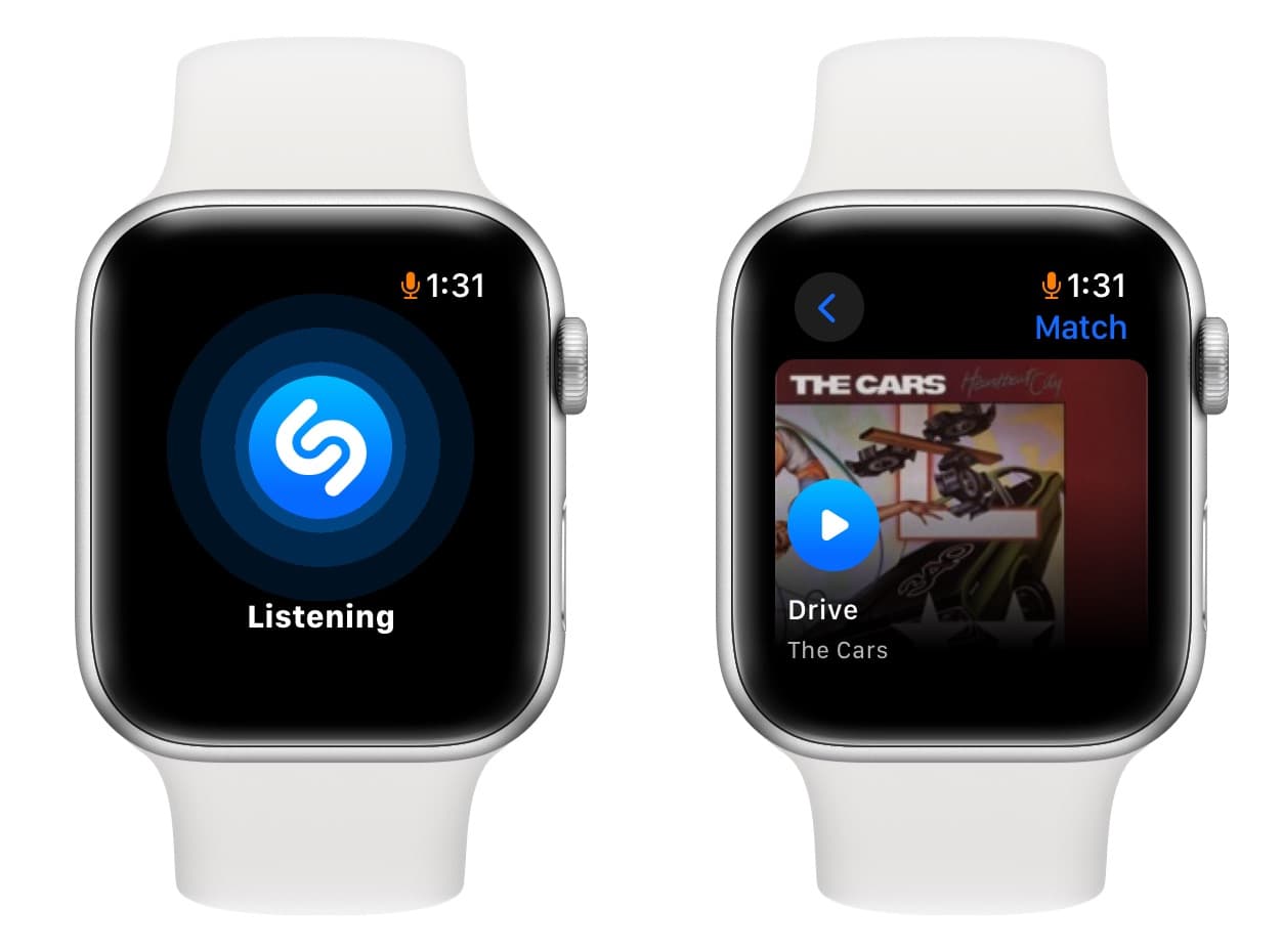 Using Shazam on Apple Watch