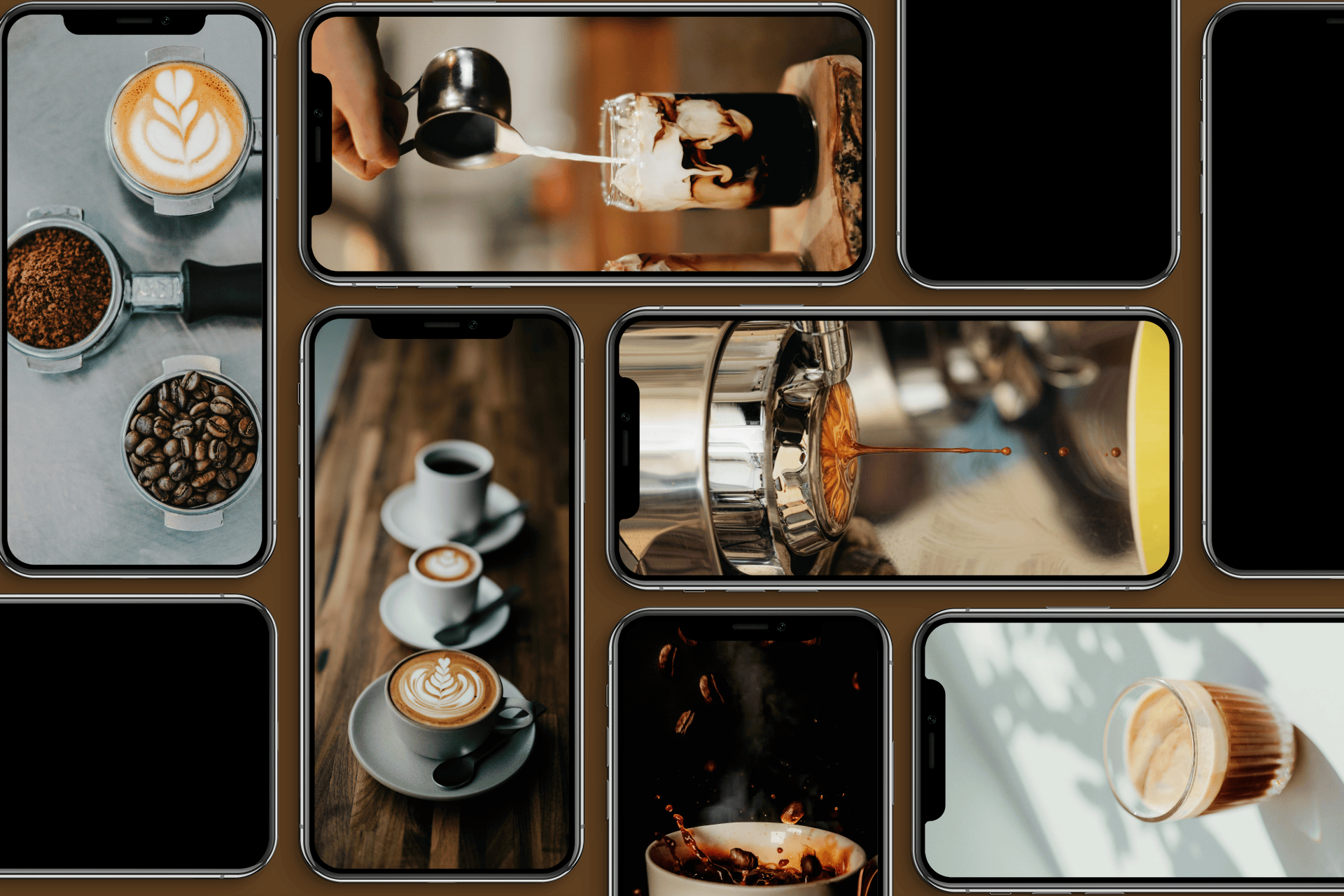 Wake up to this coffee wallpaper for iPhone pack