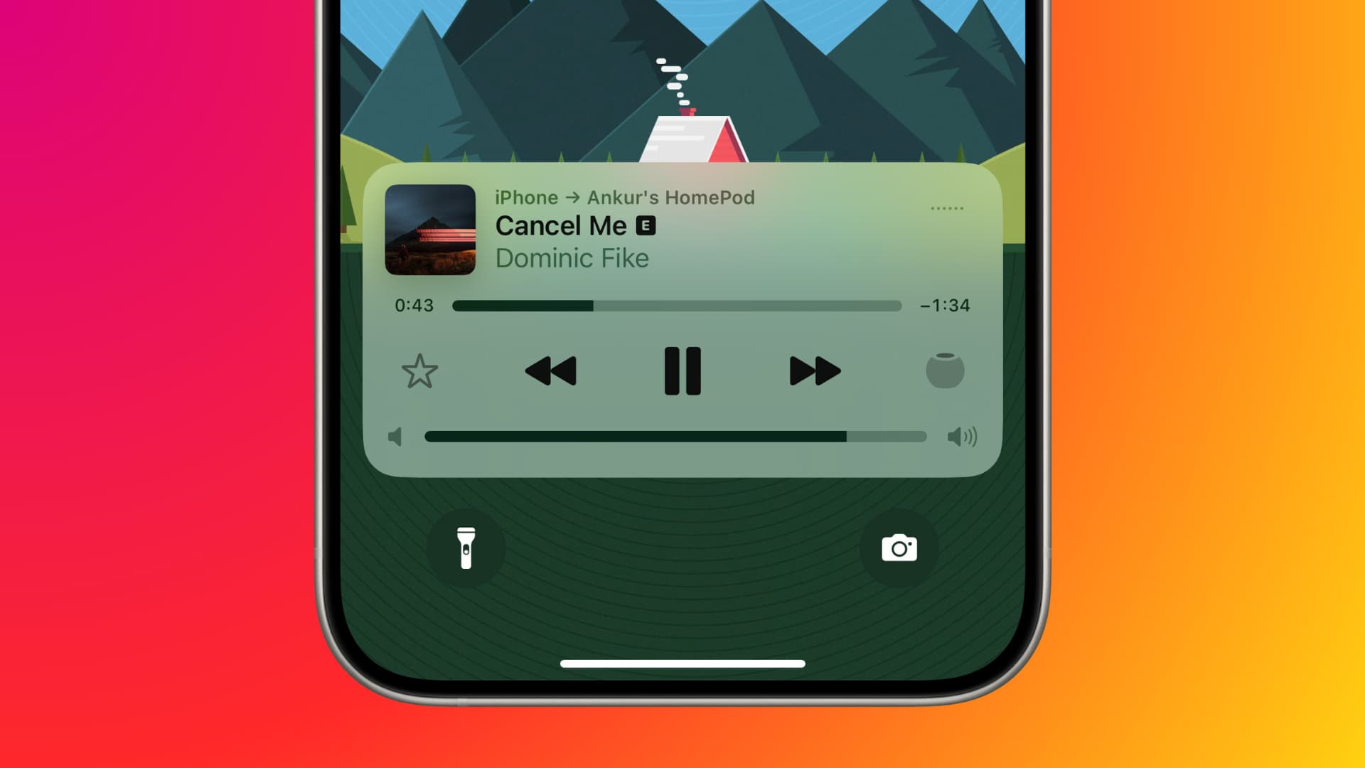 Apple Music on iPhone Lock Screen