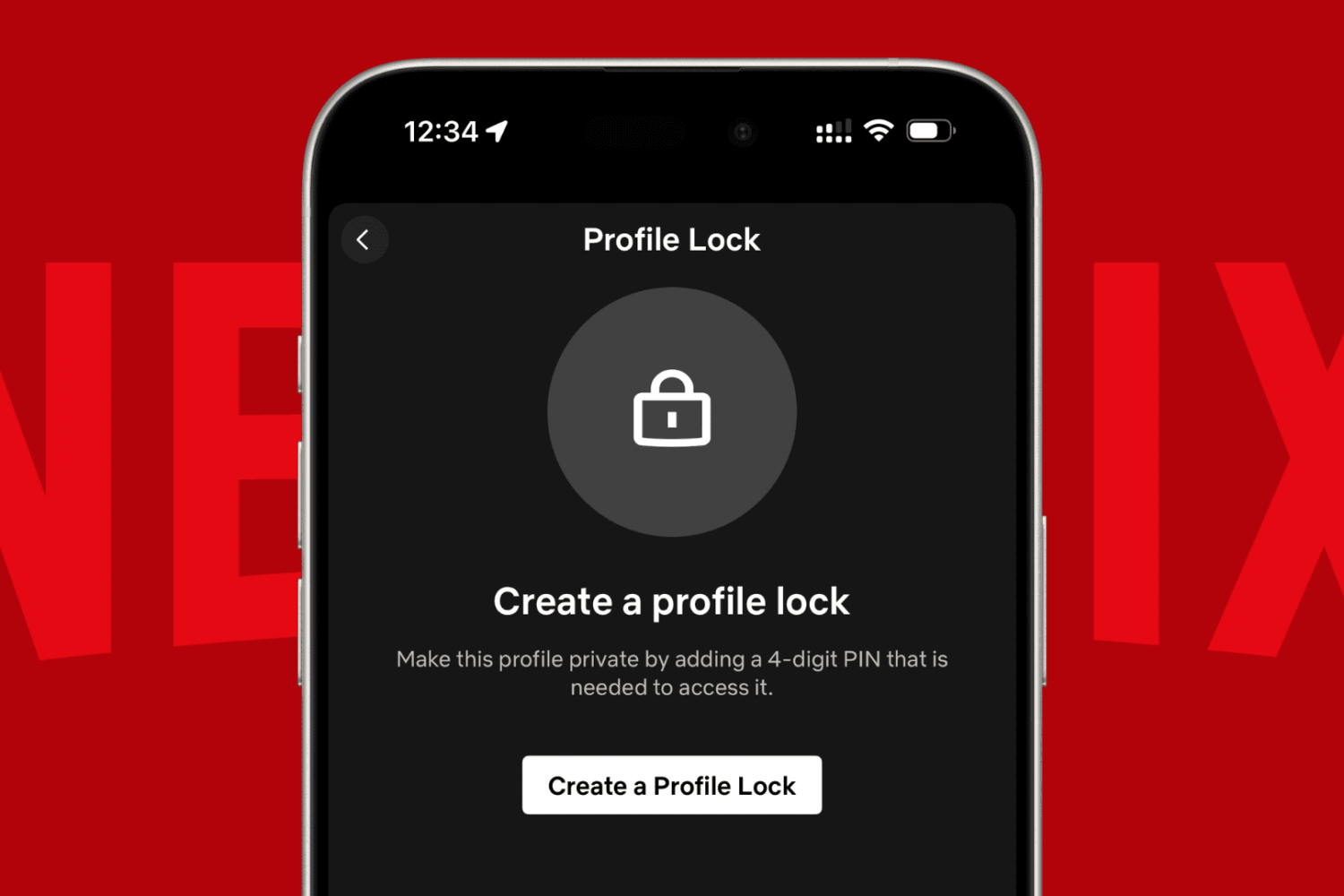 Create profile lock on Netflix