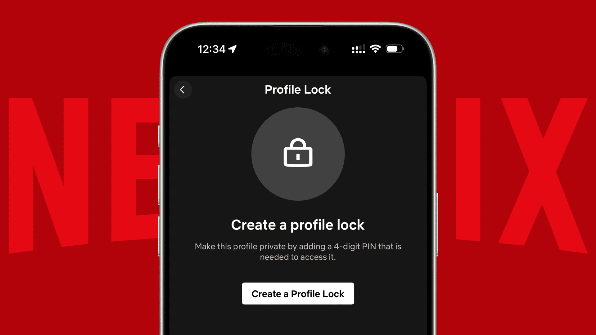 Create profile lock on Netflix
