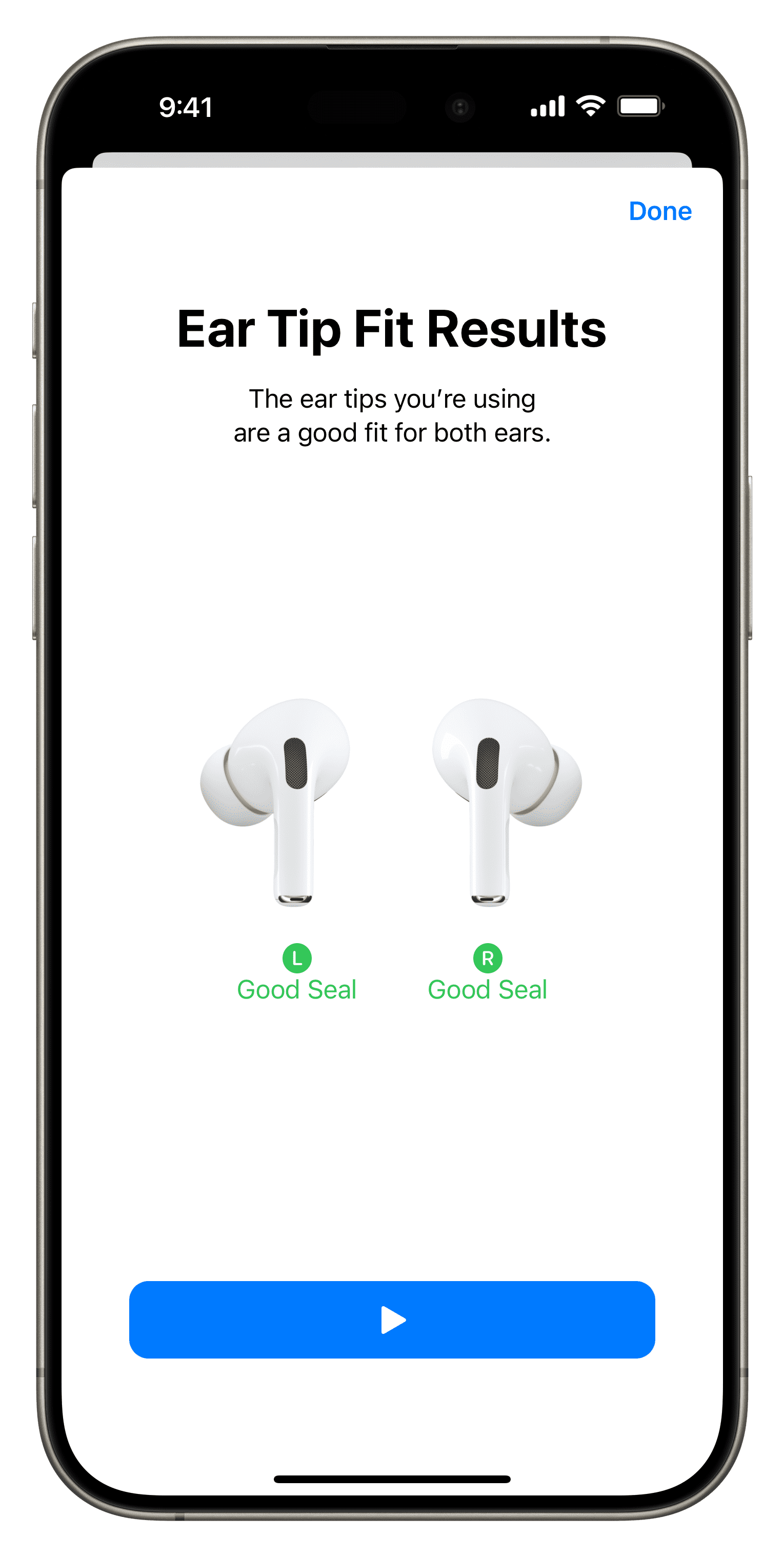 Good Ear Tip Fit Results for AirPods Pro