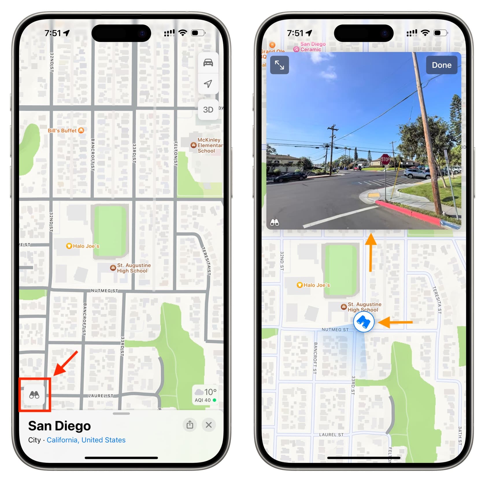 Look Around in Apple Maps on iPhone