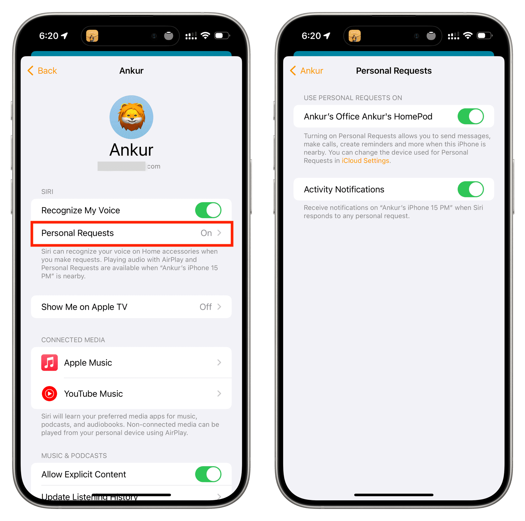 Manage Personal Requests for your HomePod