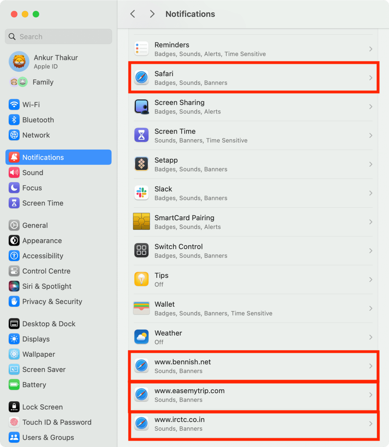 How to manage all web browser notifications on your Mac