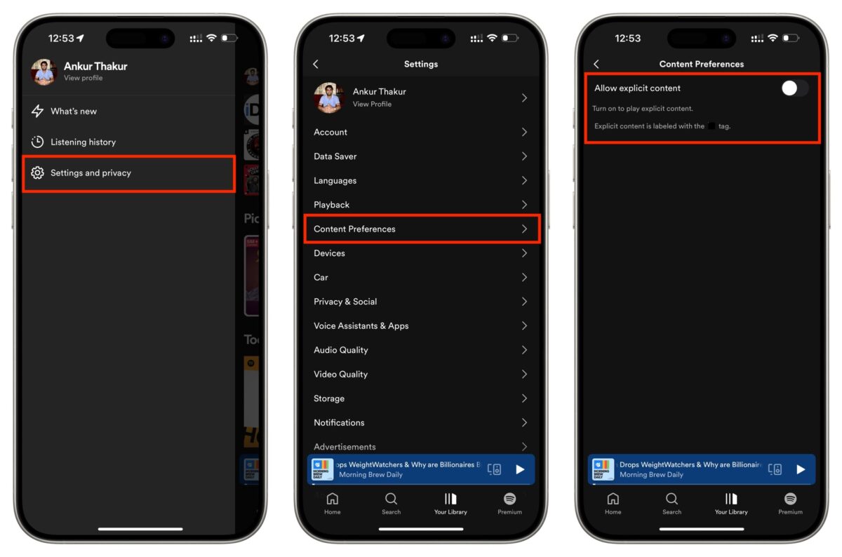 Explicit Spotify How to turn off explicit content for your kid's iPhone apps