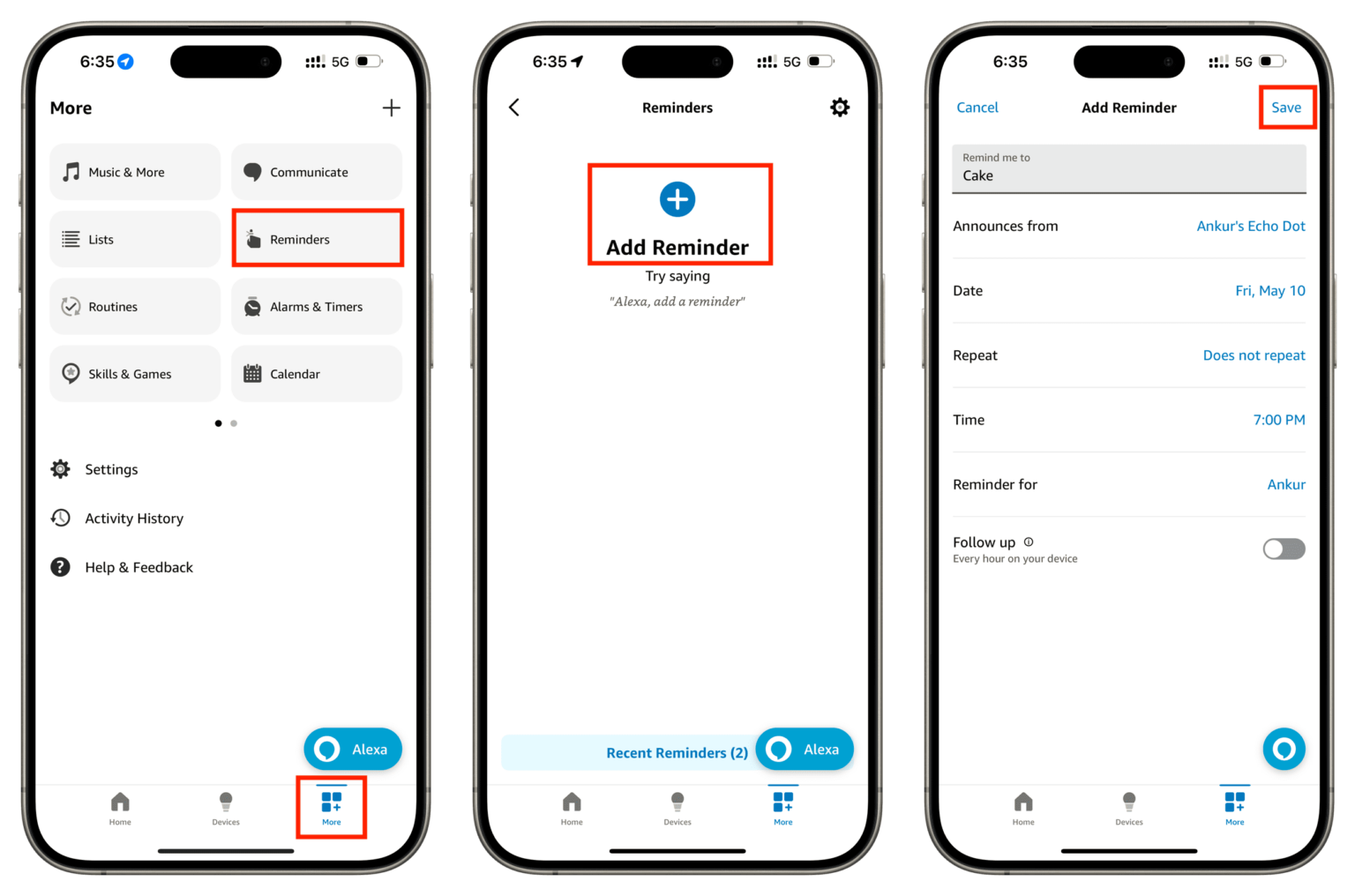 How to use the Alexa app for your alarms, reminders and timers
