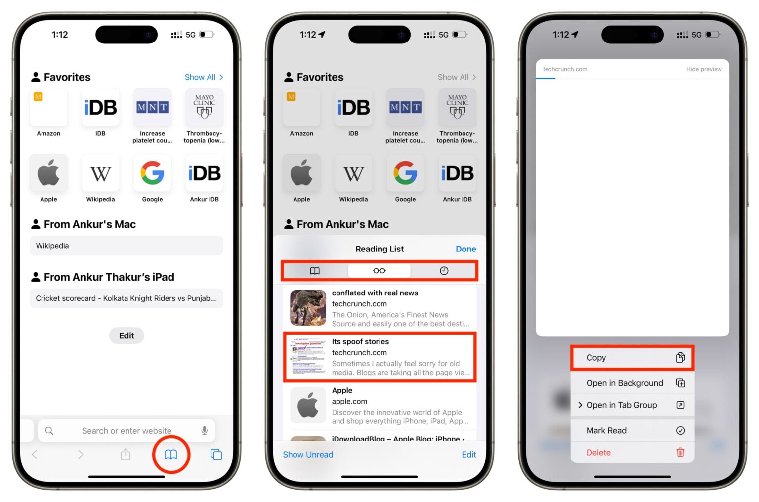 How to copy website URL in Safari on iPhone or iPad